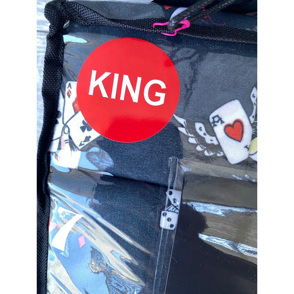 Ed Hardy King Sheet Set – Skulls, Cards, Tattoo Print – 6 Piece Bedding Set